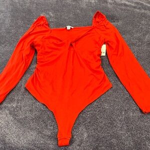 Bar III Vibrant Red women’s Bodysuit shirt